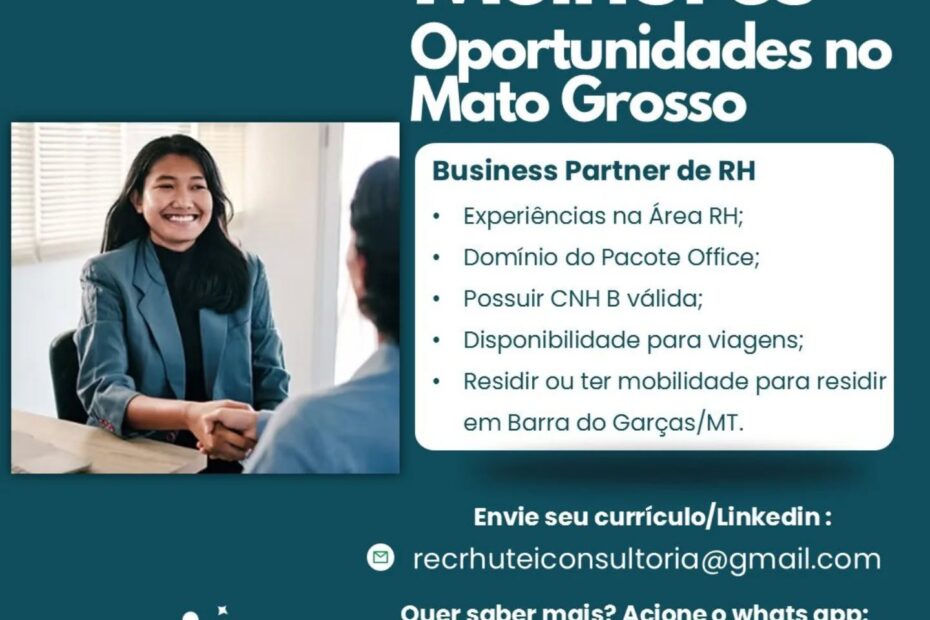 A @recrhuteiconsultoria está com vaga de *BUSINESS PARTNER DE RH*