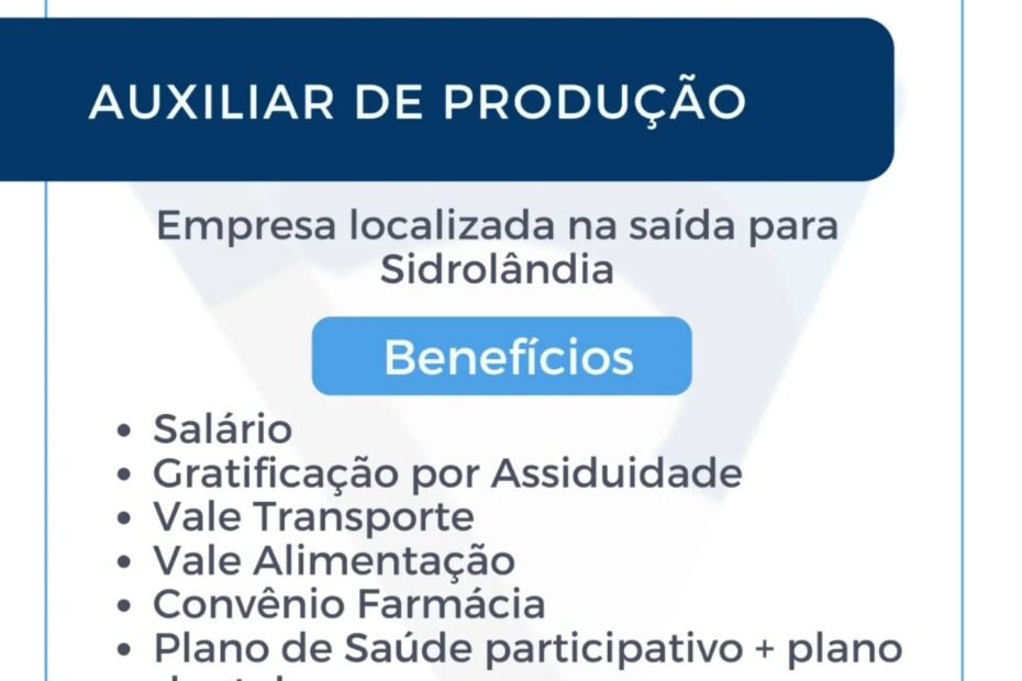TEMOS VAGAS AUXILIAR DE PRODUO A Adames Nutrição Animal,