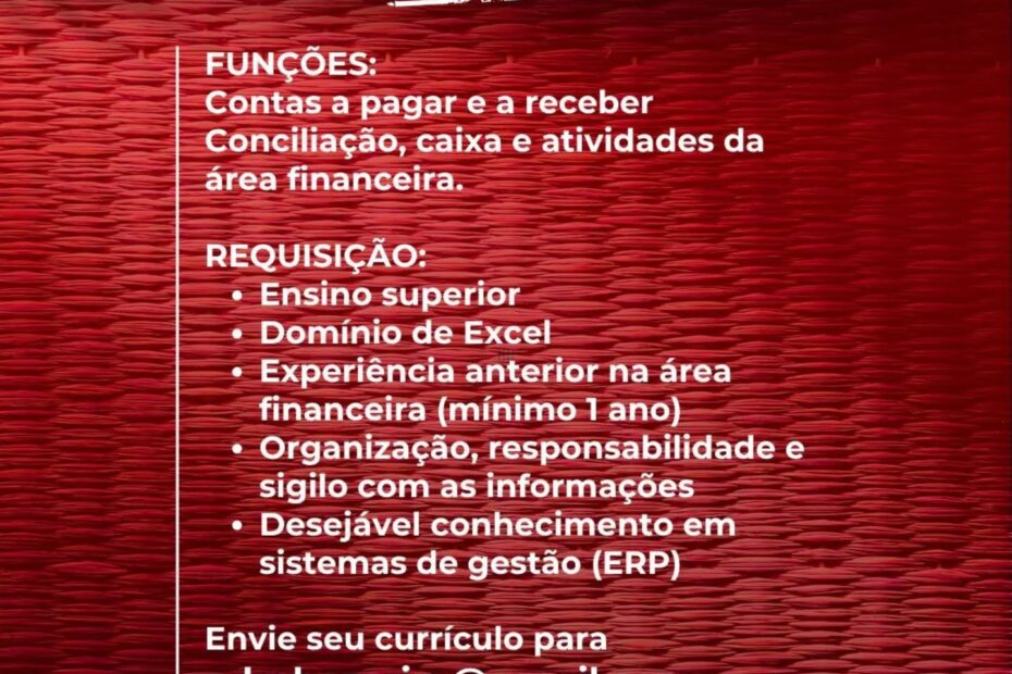 Oportunidade de Emprego Setor Financeiro Contrato Imediato! A